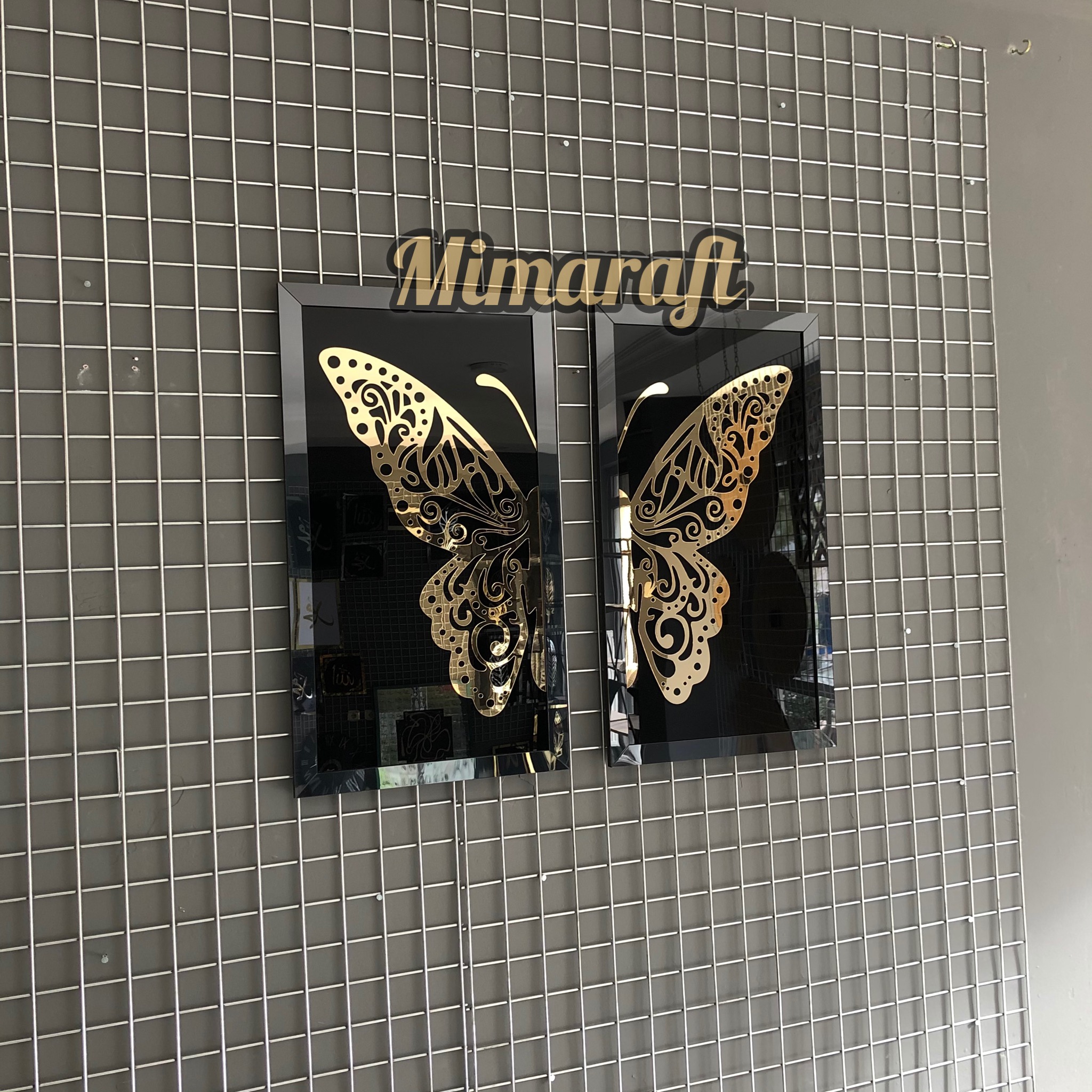 Aynalı Model 2 Li Kelebek Tablo