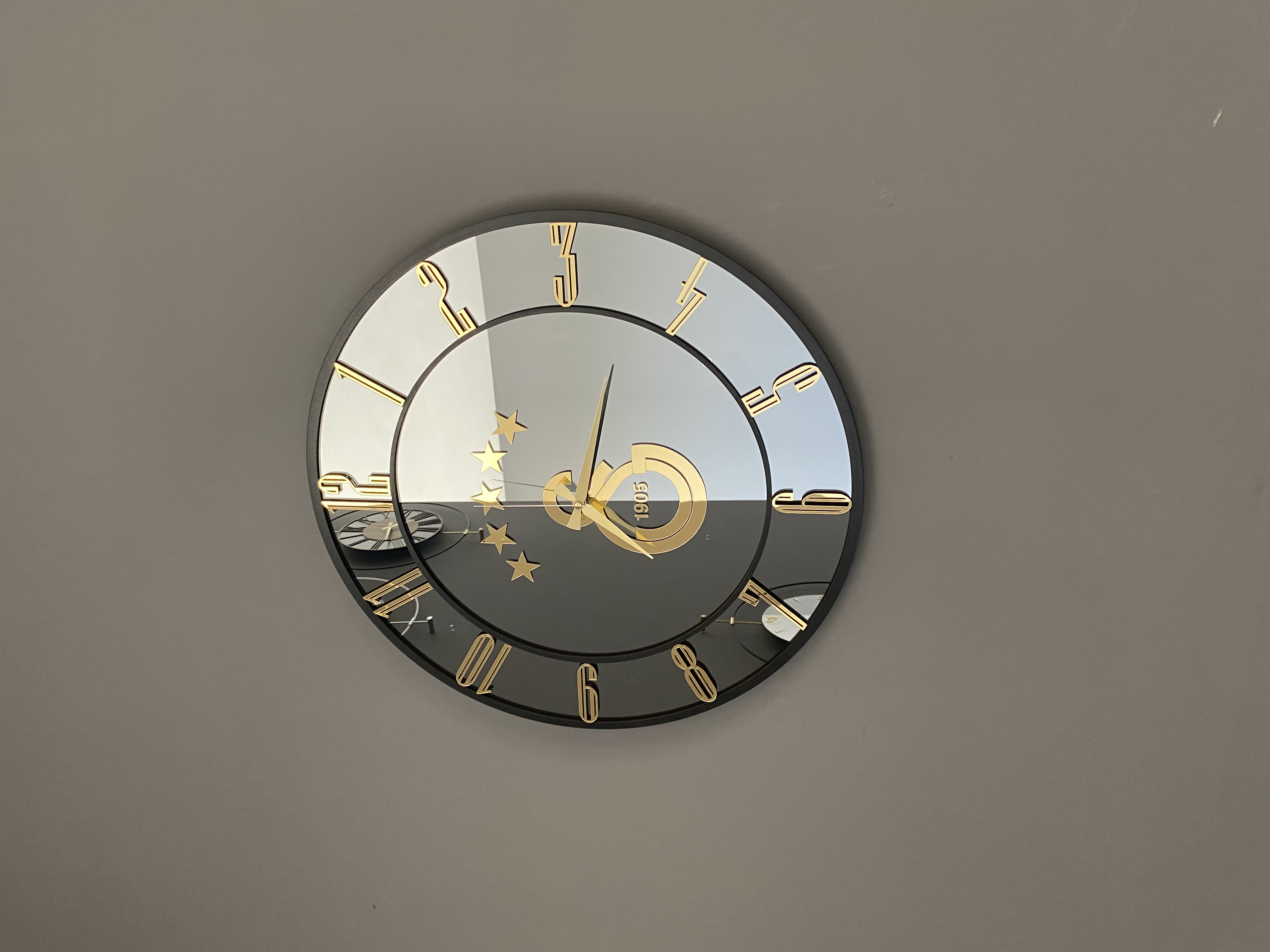 Gs Logolu Aynalı Duvar Saati 