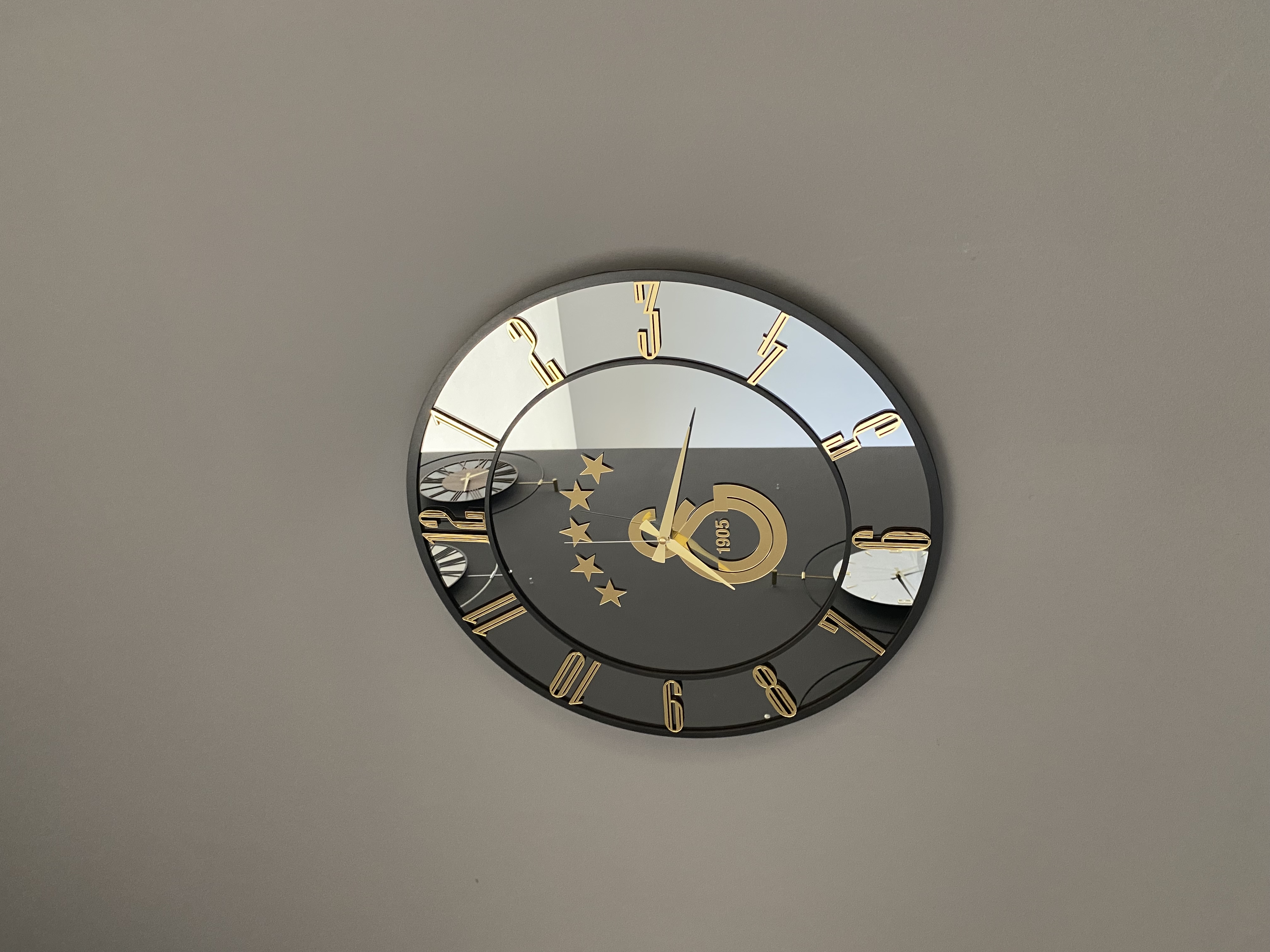 Gs Logolu Aynalı Duvar Saati 