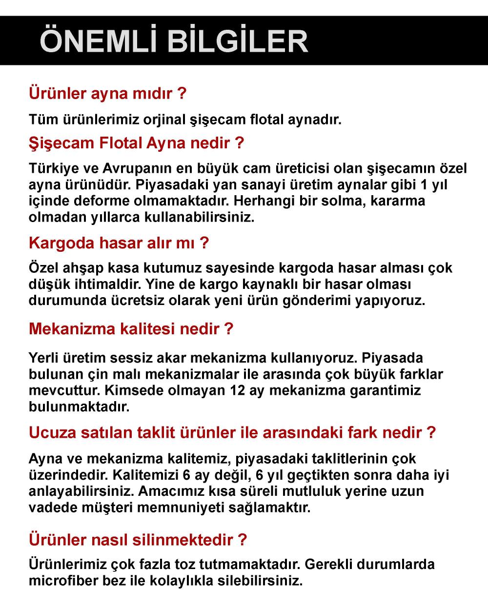 Aynalı Model Esma’ül Hüsna Tablo