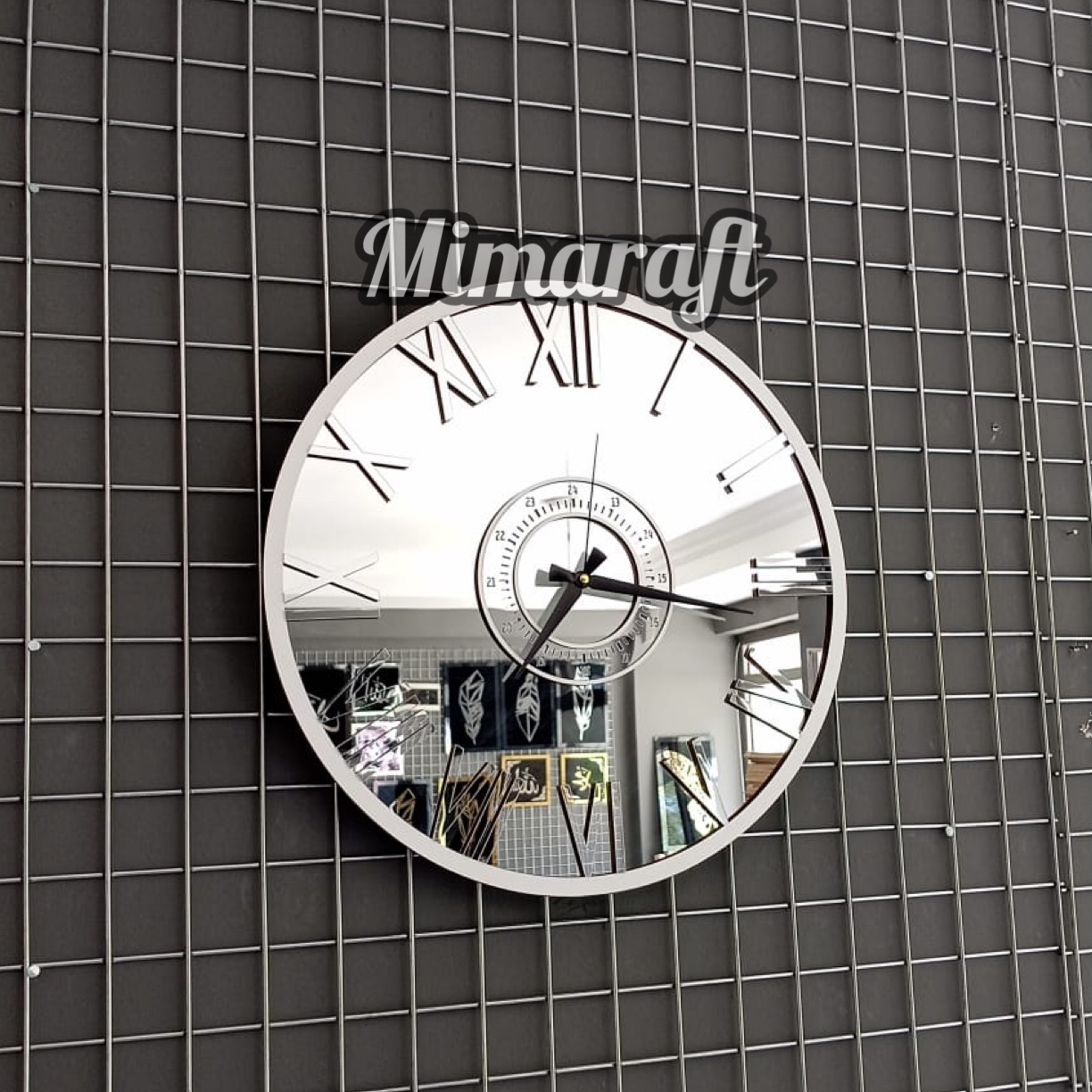 Aynalı Duvar Saati 