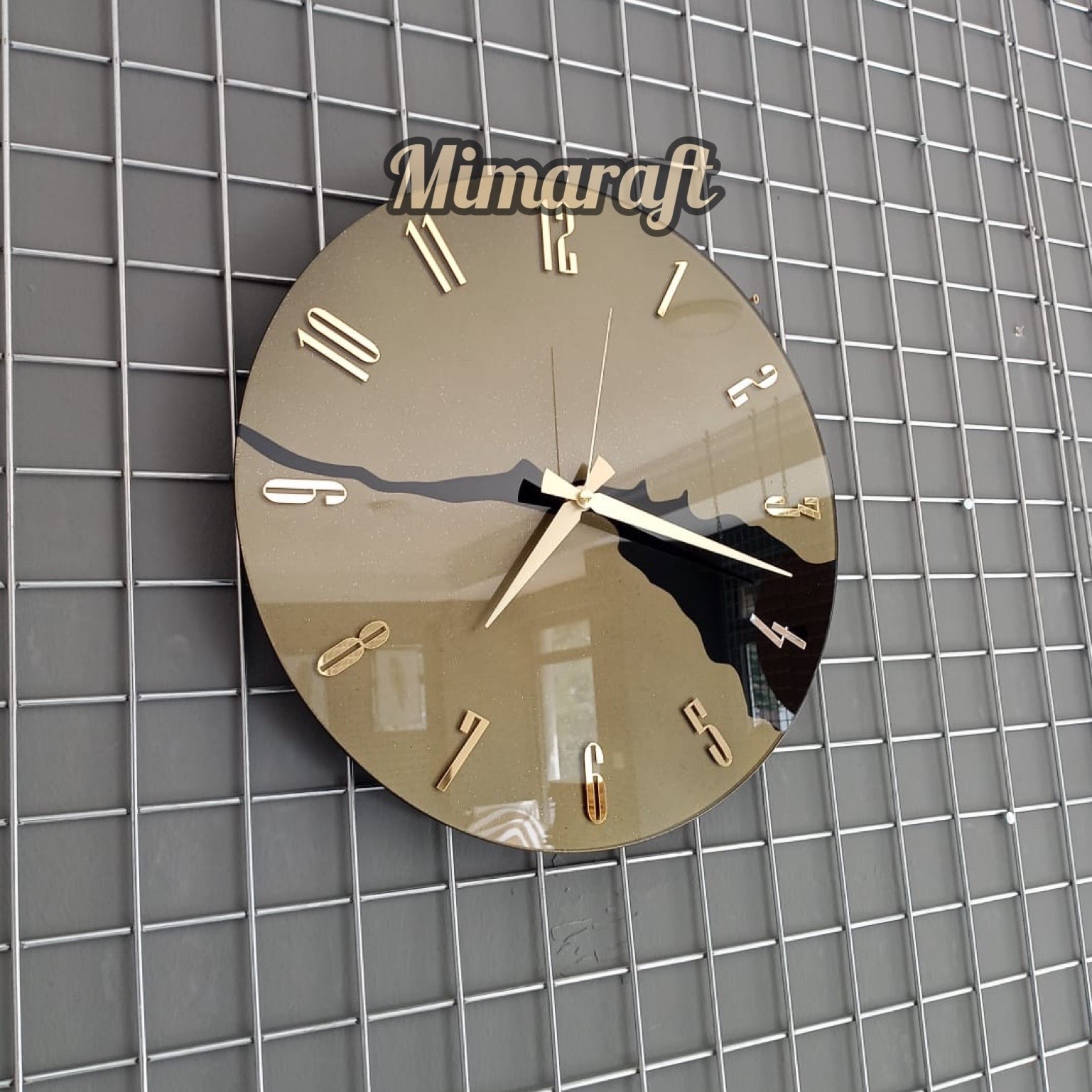 Aynalı Duvar Saati 