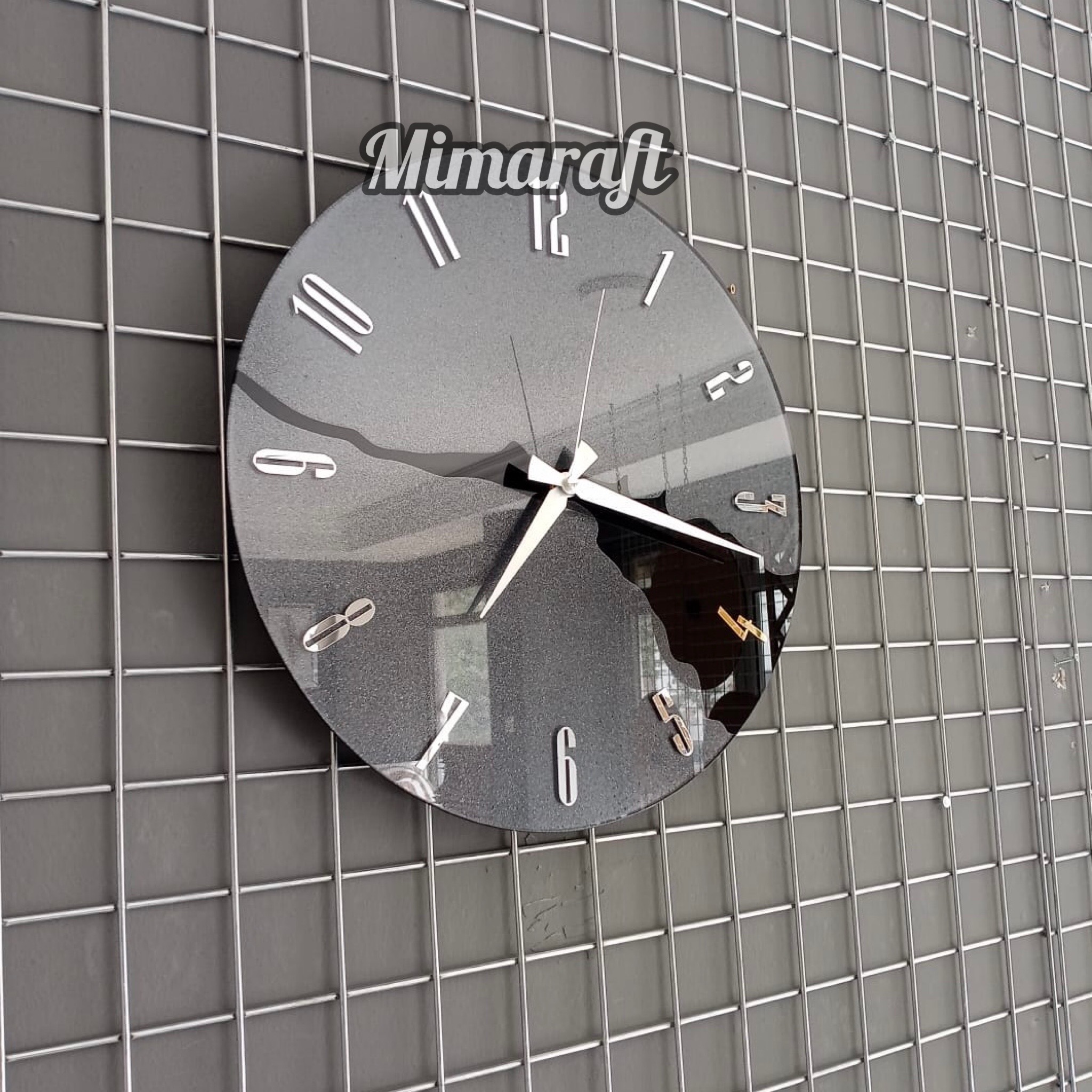 Aynalı Duvar Saati 