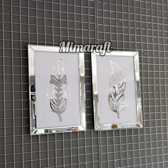 Aynalı Model 2 Li Tüy Tablo