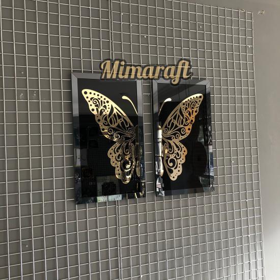 Aynalı Model 2 Li Kelebek Tablo