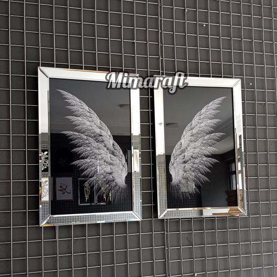 Aynalı Model 2 Li Melek Kanadı Tablo